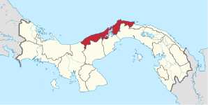 Provinz Colon in Panama, Karte