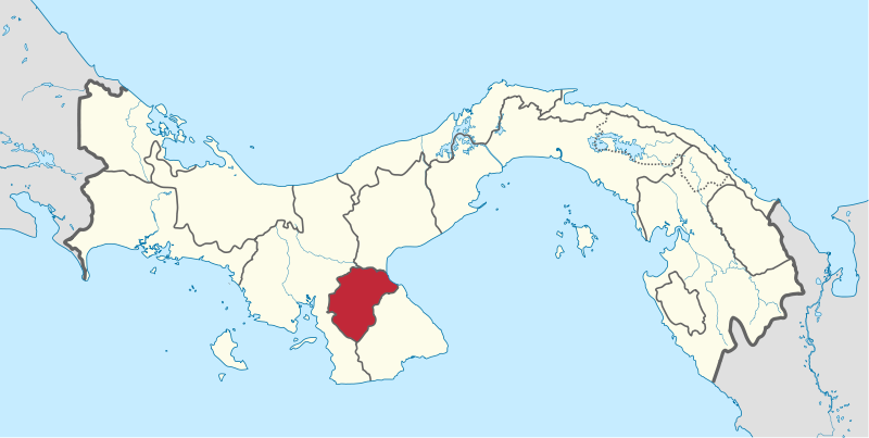 Karte der Provinz Herrera, Panama